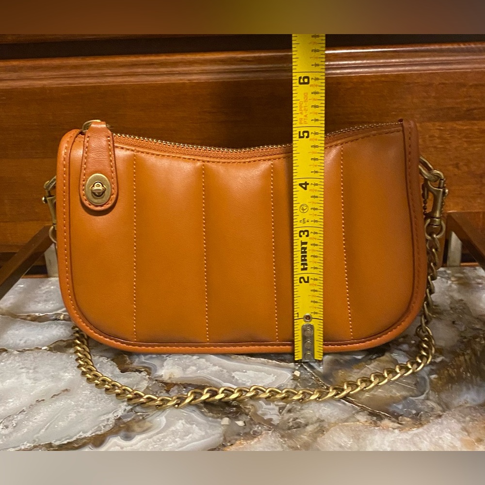 Coach Tan Leather Shoulder Bag - Picture 10 of 12